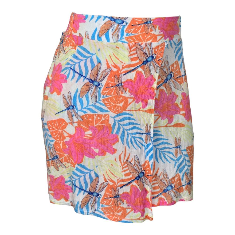 Tropical Dragonflies Rayon Skort by Juniper & Lime Y2K Size M